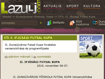 II. Ifjúsági Futsal Kupa