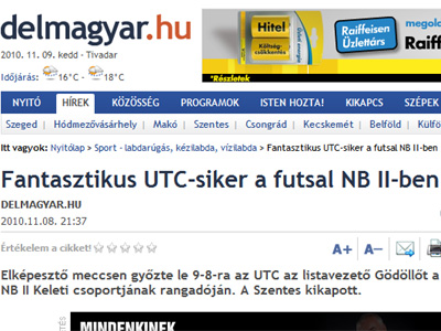 Fantasztikus UTC-siker