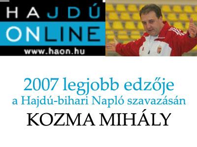 Kozma Mihály Hajdú megye legjobb edzője