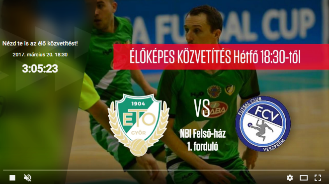 Ma este ÉLŐ 18:30 Rába ETO - FC Veszprém