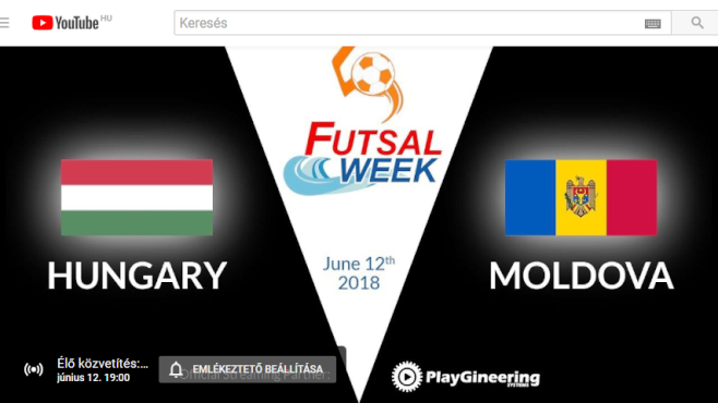 U19 Futsal Week, ÉLŐ közvetítés