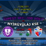 Újpest RFC-220 Volt – Nyírgyulaj KSE (2020.09.28, stream)