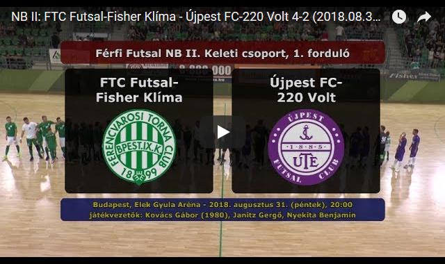 NB II: FTC Futsal-Fisher Klíma – Újpest FC-220 Volt 4-2