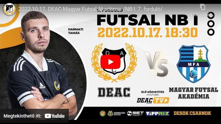 DEAC-Magyar Futsal Akadémia /NB I. 7. forduló/ 18:30