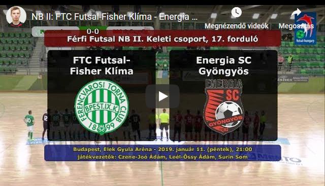 FTC Futsal – Energia SC Gyöngyös 5-2, gólösszefoglaló