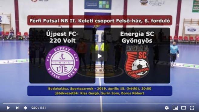 Újpest FC-220 Volt – Energia SC Gyöngyös 2-1