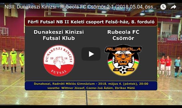 NBII: Dunakeszi Kinizsi – Rubeola FC Csömör 2-1 összefoglaló