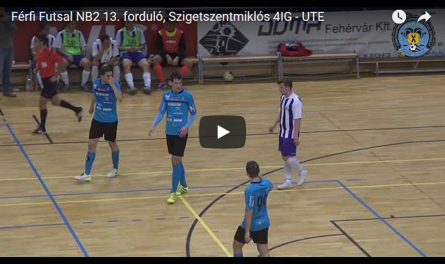 Férfi Futsal NB2 13. forduló, Szigetszentmiklós 4IG – UTE