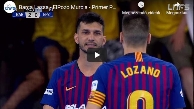 Barça Lassa – ElPozo Murcia, Bajnoki Döntő, 1. mérkőzés 7-2