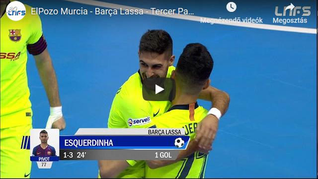 ElPozo Murcia – Barça Lassa, play-off 3. mérkőzés GÓLÖSSZEFOGLALÓ