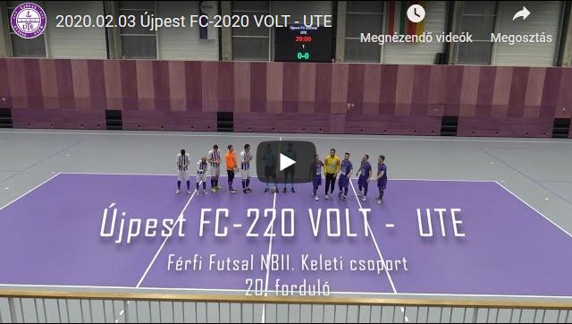 Újpest FC-2020 VOLT – UTE, GÓLÖSSZEFOGLALÓ