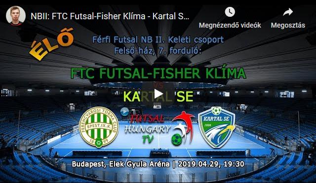 FTC Futsal-Fisher Klíma – Kartal SE (2019.04.29, stream)