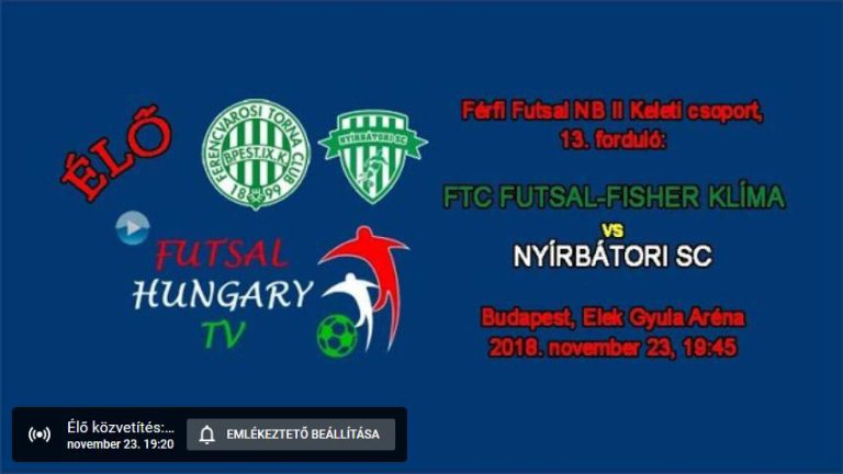 NBII: FTC Futsal-Fisher Klíma – Nyírbátori SC
