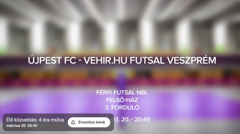 Újpest FC – Vehir.hu Futsal Veszprém