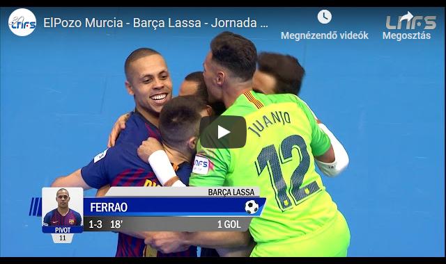 ElPozo Murcia – Barça Lassa, GÓLÖSSZEFOGLALÓ