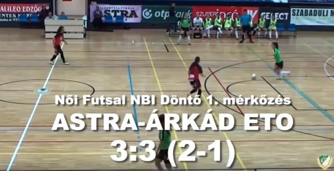 ASTRA – ÁRKÁD ETO 3-3, bajnoki döntő