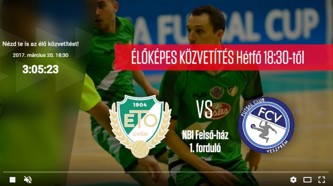 Ma este ÉLŐ 18:30 Rába ETO – FC Veszprém