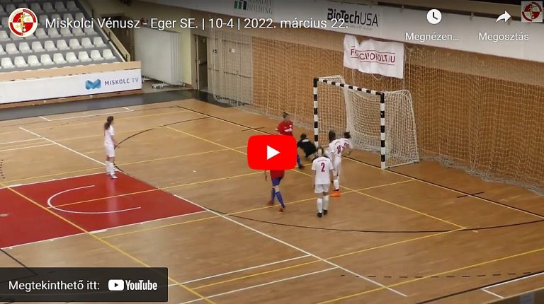 Miskolci Vénusz – Eger SE. | 10-4 |