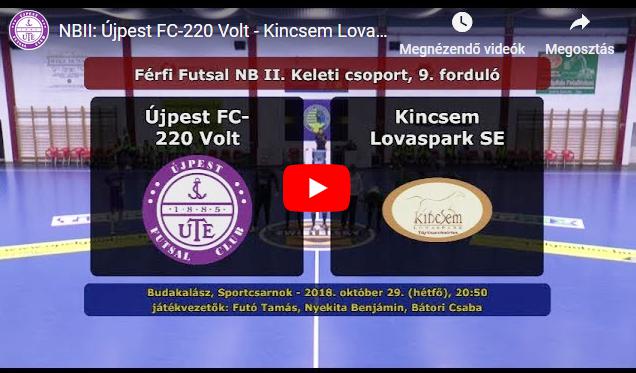 NBII: Újpest FC-220 Volt – Kincsem Lovaspark SE 6-3