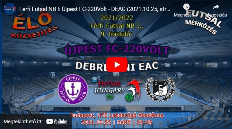 Újpest FC-220Volt – DEAC (2021.10.25, stream)