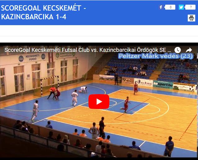 ScoreGoal Kecskemét – Kazincbarcika 1-4