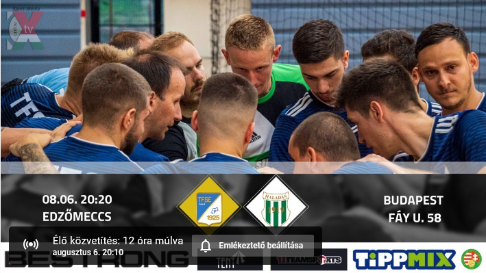 TFSE-BeStrong – Haladás VSE NBI Férfi Futsal edzőmérkőzés