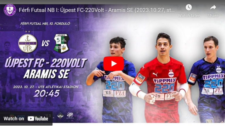 Újpest FC-220Volt – Aramis SE (2023.10.27, stream)