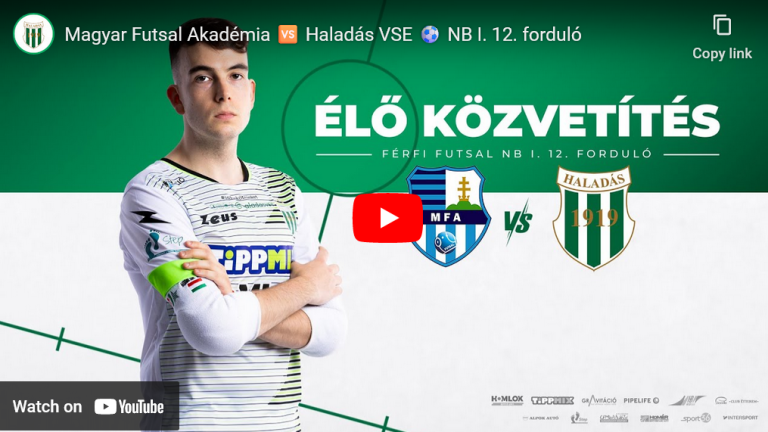 Magyar Futsal Akadémia – Haladás VSE Élő, 2023.11.13 19:00