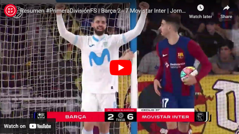 PrimeraDivisiónFS | Barça 2 – 7 Movistar Inter
