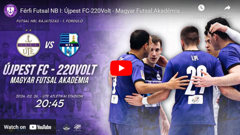 Újpest FC-220Volt – Magyar Futsal Akadémia