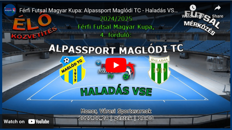 Allpassport Maglódi TC – Haladás VSE MK mérkőzés 2025-01-24 19:30