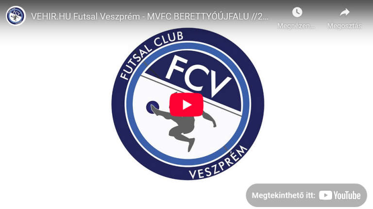 VEHIR.HU Futsal Veszprém – MVFC BERETTYÓÚJFALU //2025.04.21.// Élő közvetítés