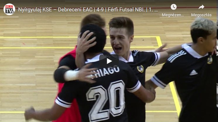 Nyírgyulaj KSE – Debreceni EAC | 4-9 | Férfi Futsal NBI. | 1. forduló |