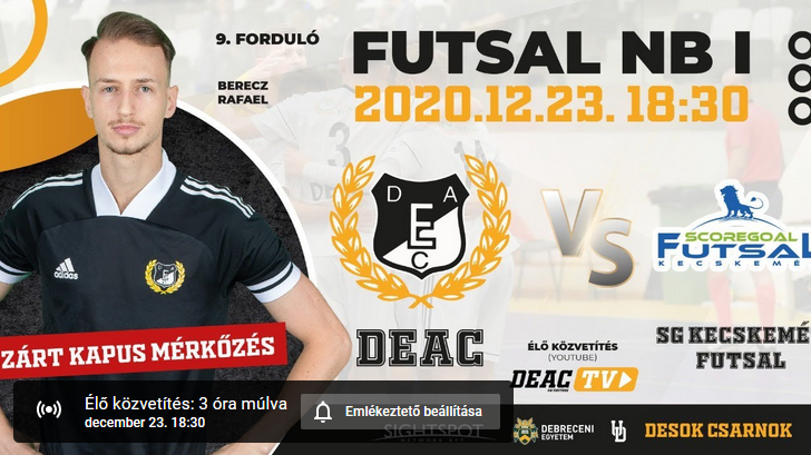 DEAC – SG KECSKEMÉT FUTSAL