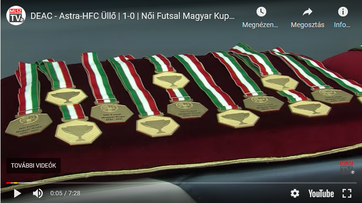 DEAC – Astra-HFC Üllő | 1-0 | Női Futsal Magyar Kupa | Döntő