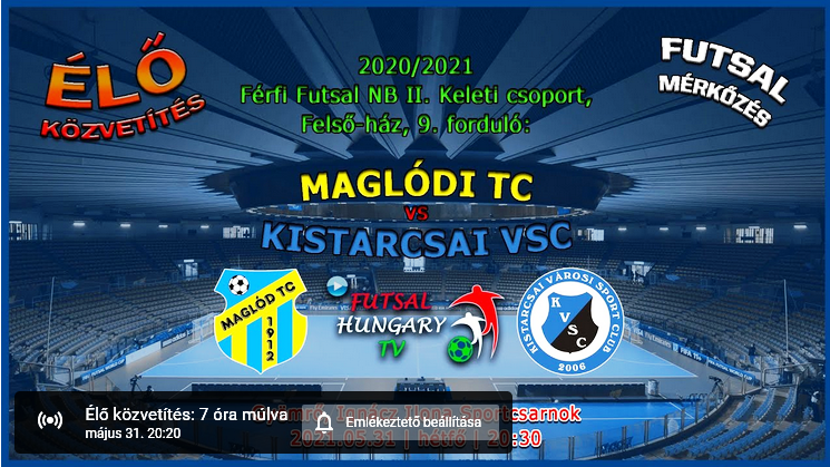 Maglódi TC – Kistarcsai VSC 1-3 (2021.05.31, teljes)