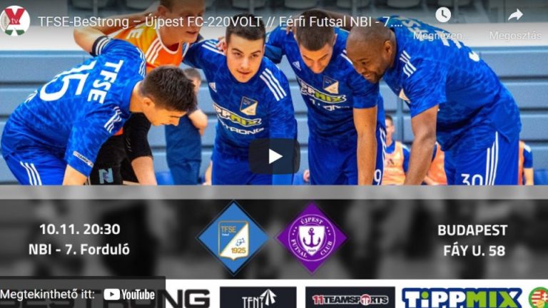 TFSE-BeStrong – Újpest FC-220VOLT // ÉLŐ stream 10.11 20:30
